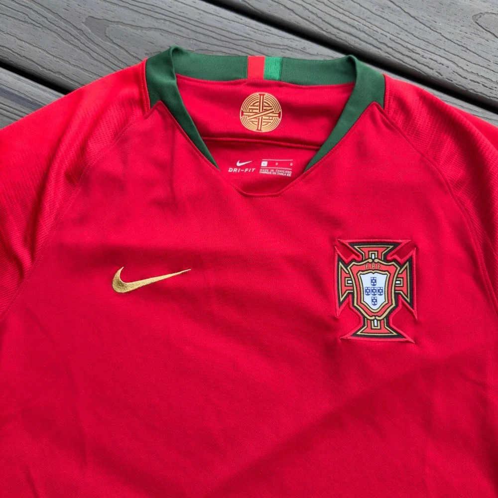 Modern 2018 Nike Authentic Swoosh Portugal Soccer Jersey Short Sleeve Tee Shirt